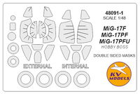 MiG-17F / PF / PFU  (HOBBY BOSS) - (double sided) + wheels masks - Image 1