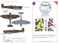 Supermarine Spitfire Mk.Vc - SEAC camouflage pattern paint masks (for Airfix, Eduard, ICM and Tamiya kits) - Image 1
