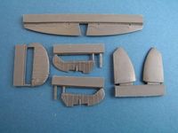 Spitfire Mk. IX control surfaces early for Airfix