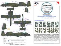 Republic A-10 Thunderbolt II - Europe Camouflage Pattern Paint Mask (for Academy, Airfix, Hasegawa, Hobby Boss, Italeri, Monogram, Revell and Tamiya kits) - Image 1