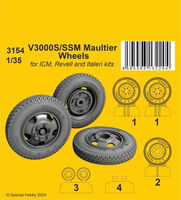 V3000S/SSM Maultier Wheels (For ICM, Revell, Italeri) - Image 1