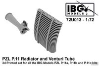 PZL P.11 Radiator And Venturi Tube - 3D Printed For IBG PZL P.11a/b/c - Image 1