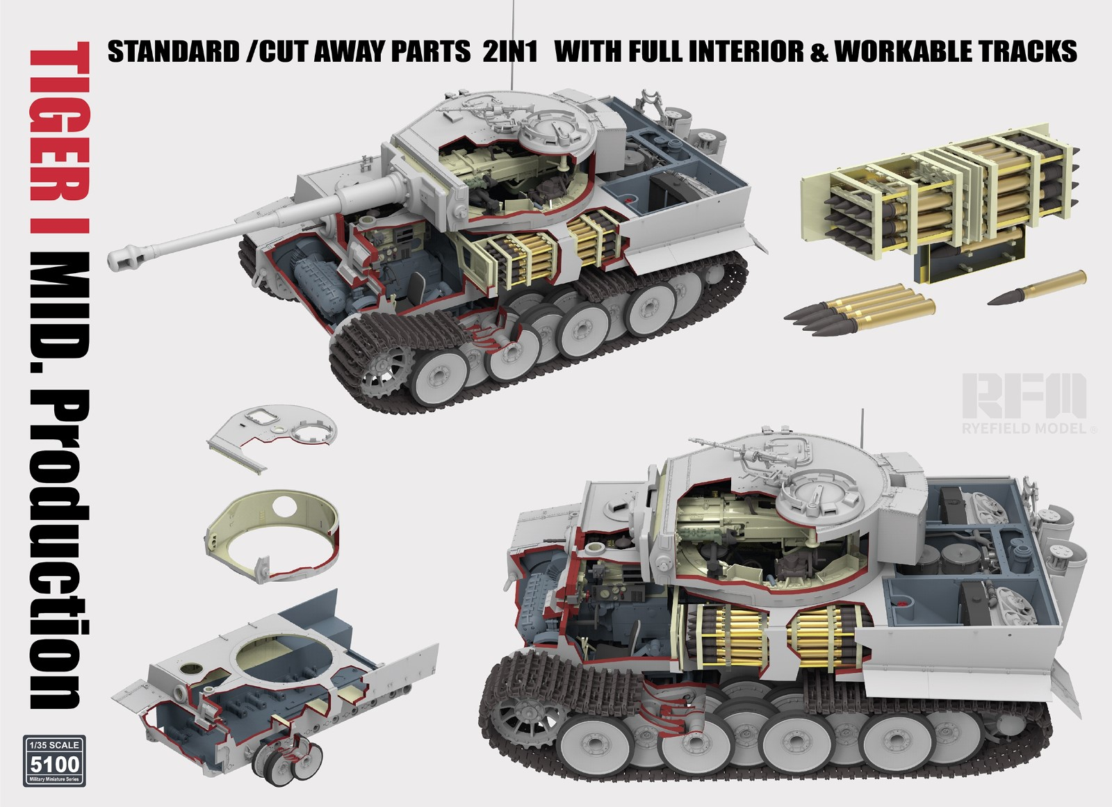 Pz.Kpfw. VI Ausf. E Tiger I MID. Production Standard/Cut