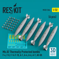 Mk.82 Thermally Protected Bombs (6 pcs) (F-4, F-8, F-14, F-18, A-1, A-4, A-6, A-7, AV-8B) - Image 1