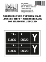 Hawker Typhoon Mk.IB ,,Desert Tiffy" airbrush mask