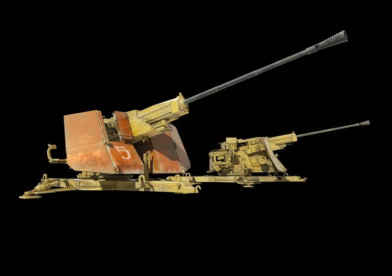 5.5cm Flak (VG2) Device 58 model do sklejania Custom scale