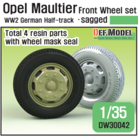 German Opel Maultier Sagged Front Wheel set ( for Dragon/Italeri 1/35)