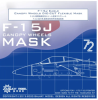 F-15 J Eagle - Canopy & Wheel Die-cut Flexible Mask (for Hasegawa Kits) - Image 1