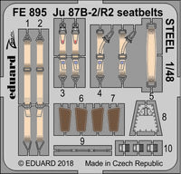 Ju 87B-2/R2 seatbelts STEEL  AIRFIX