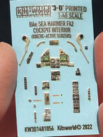 BAe Sea Harrier FA.2 (screens on)3D Full colour Instrument Panels (for Kinetic kits) - Image 1
