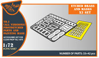 TB.2 PE parts and  painting mask on yellow kabuki paper - set for 2 UAVs (for CP kits)