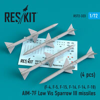 AIM-7F Low Vis Sparrow III missiles 4pcs F-4, F-5, F-15, F-16, F-14, F-18 - Image 1