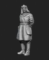 Soviet tank officer in sheepskin coat No.1